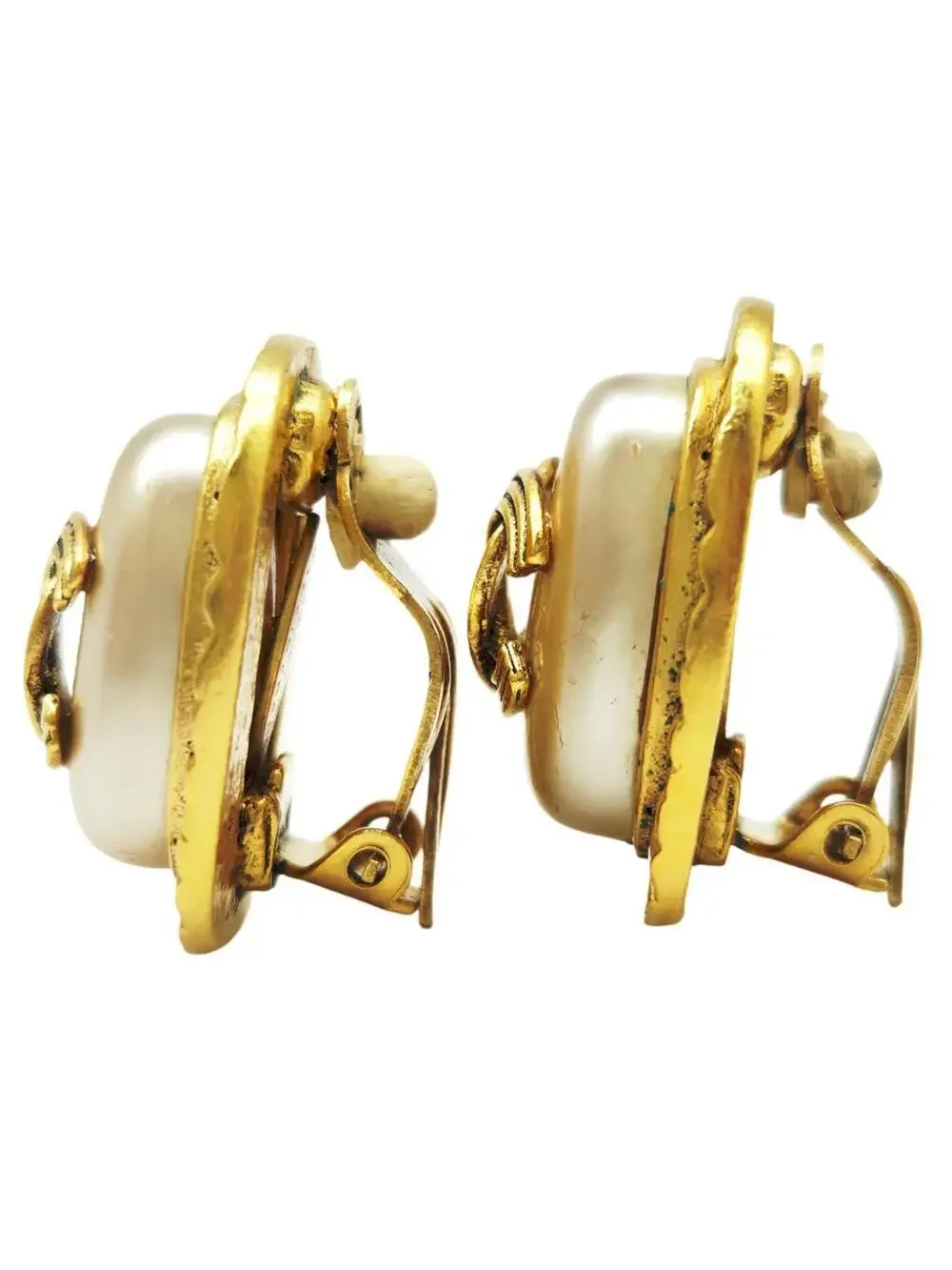 Chanel Cc Logo Clip-On Earrings Metal #246679C99B